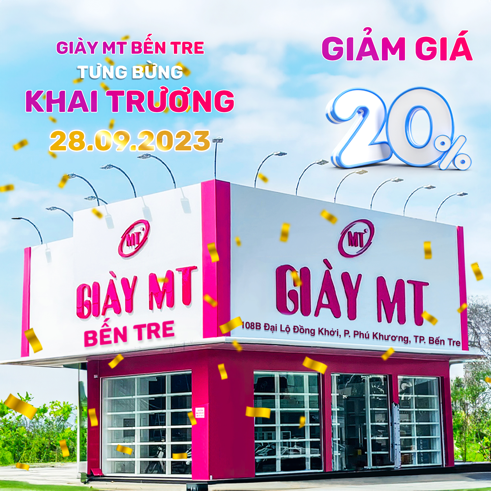 Giày MT Bến Tre – Tưng Bừng Khai Trương 28/09/2023